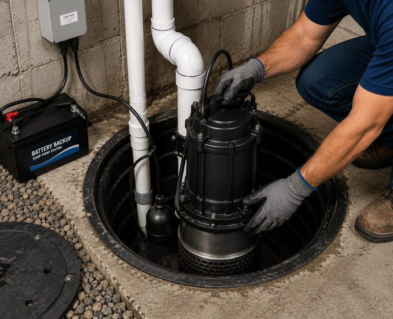 High-Capacity Sump Pump Installation Bracebridge