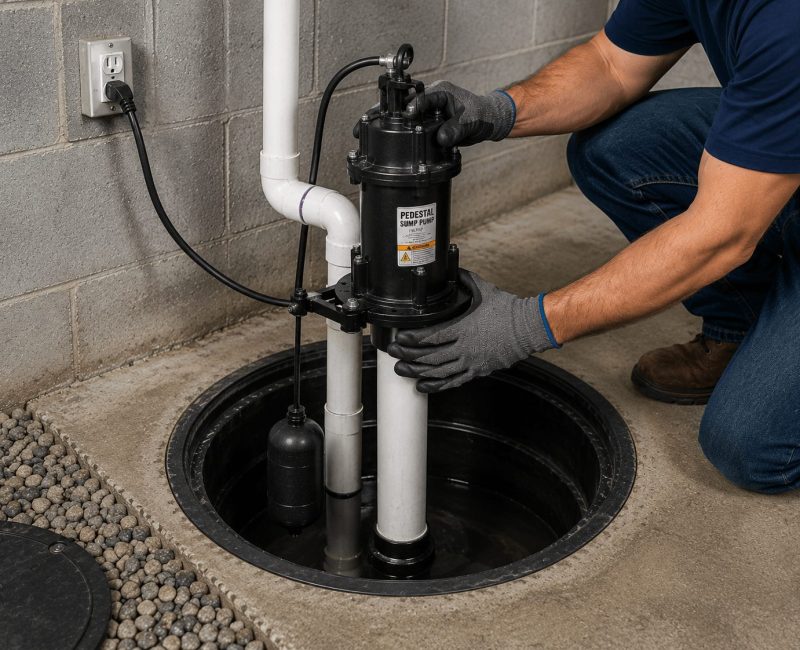 Pedestal Sump Pump Installation Bracebridge