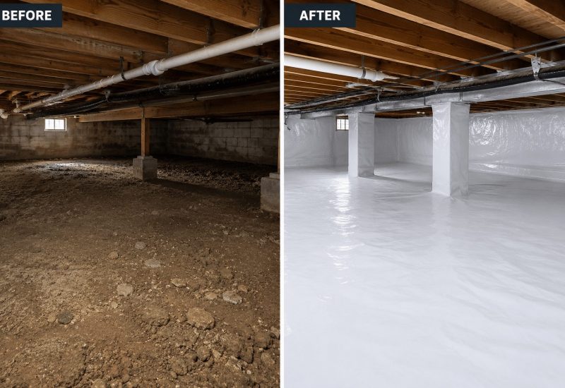 CRAWL SPACE ENCAPSULATION Before After Gravenhurst CRAWL SPACE ENCAPSULATION Before After Gravenhurst