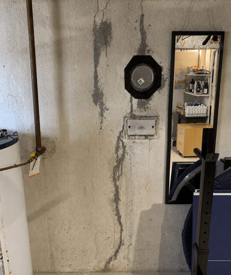 Completed basement foundation crack repair with sealed and waterproofed wall Gravenhurst Completed basement foundation crack repair with sealed and waterproofed wall Gravenhurst