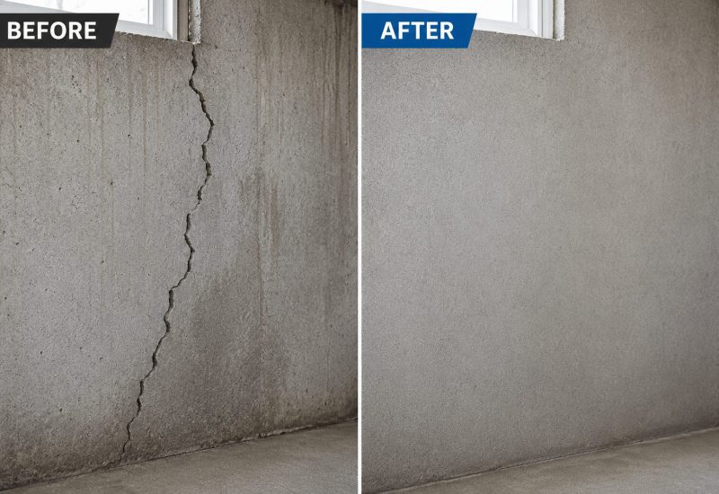 Dryshield CONCRETE CRACK REPAIR Before After Gravenhurst Dryshield CONCRETE CRACK REPAIR Before After Gravenhurst