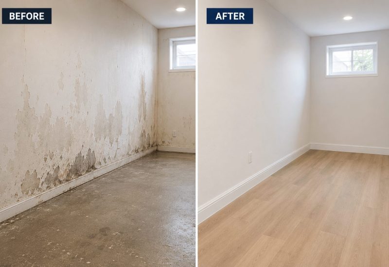 Dryshield Interior Waterproofing Before After Gravenhurst Dryshield Interior Waterproofing Before After Gravenhurst