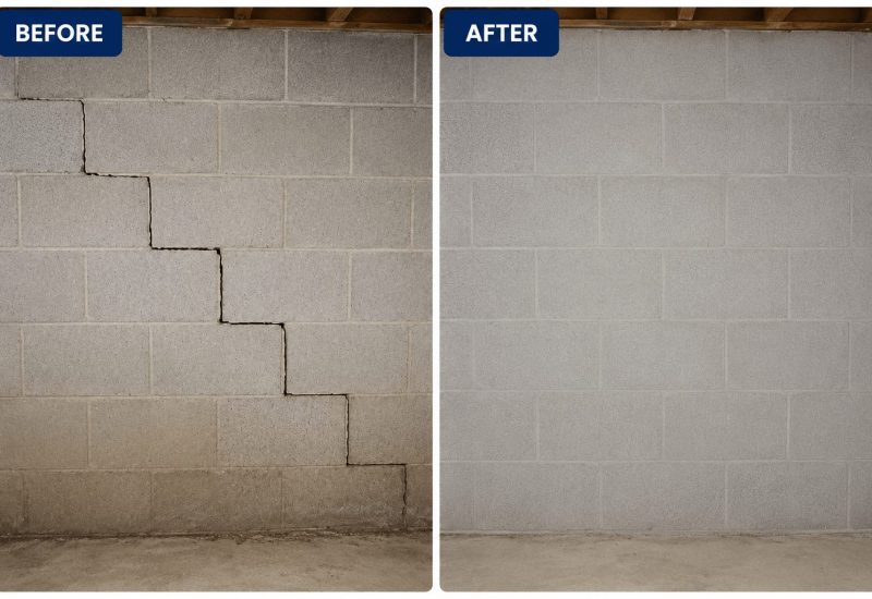 Foundation Crack Repair Before After Gravenhurst Foundation Crack Repair Before After Gravenhurst