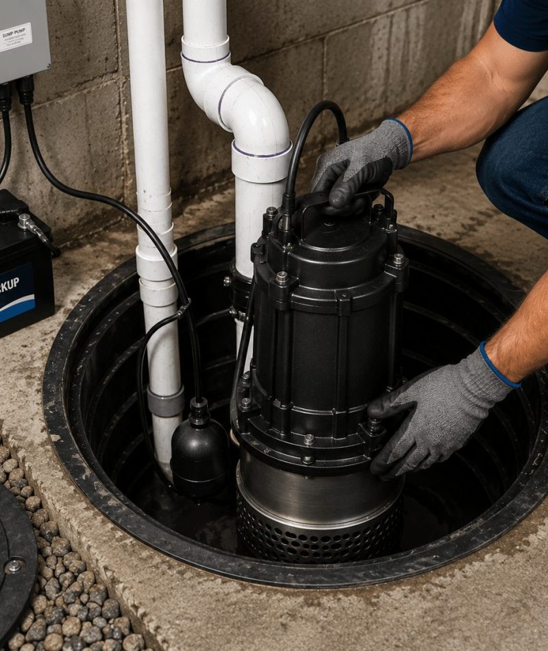 High-Capacity Sump Pump Installation Gravenhurst