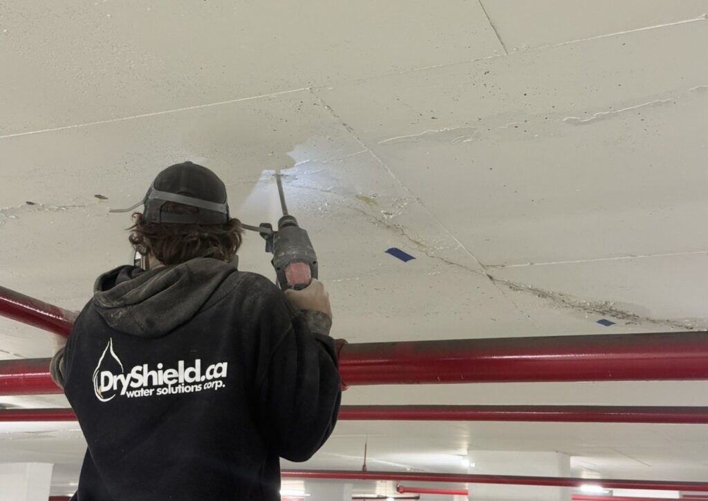 Screenshot Commercial parking garage structural repair using high-pressure resin injection