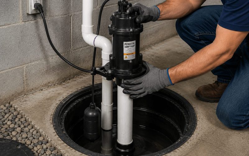 Pedestal Sump Pump Installation